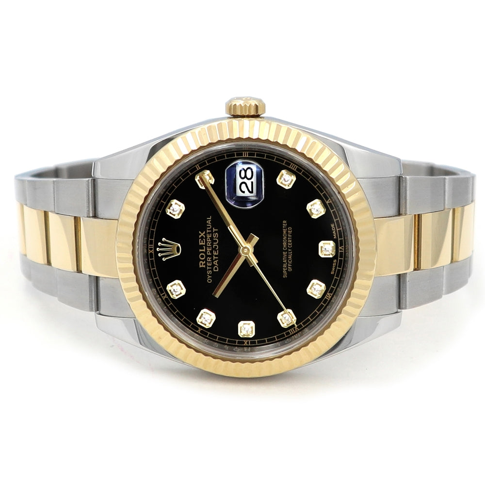 41mm Rolex 18k Yellow Gold and Stainless Steel Oyster Perpetual Datejust II Watch