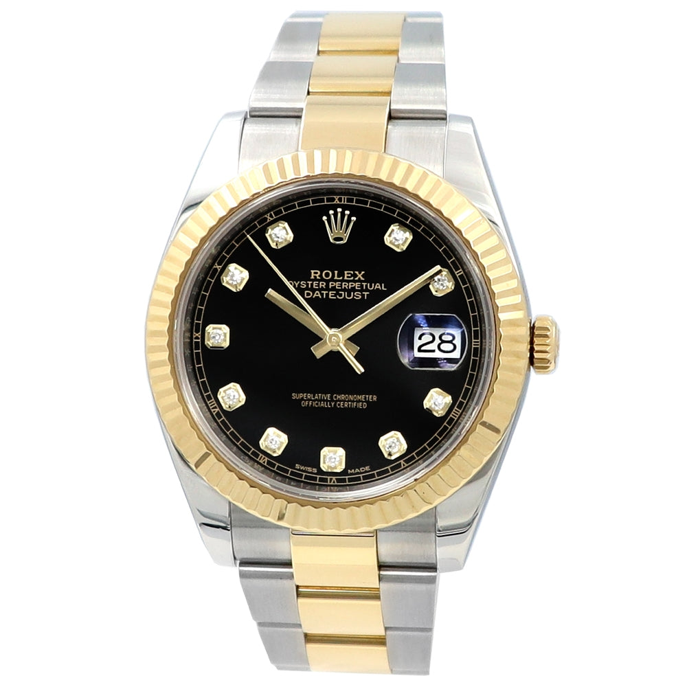 41mm Rolex 18k Yellow Gold and Stainless Steel Oyster Perpetual Datejust II Watch