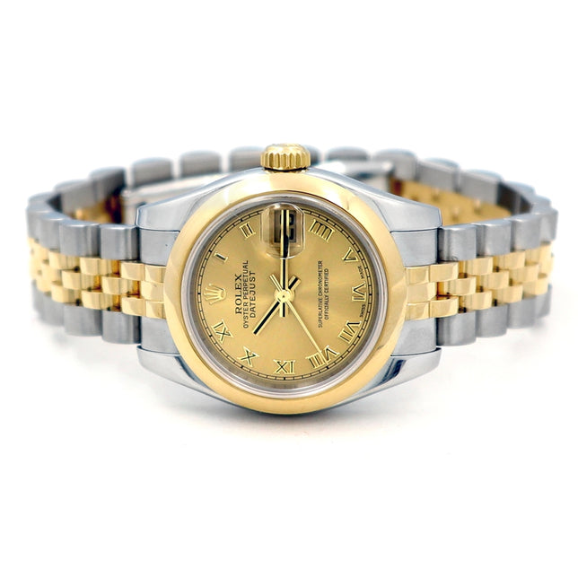 26mm Rolex 18k Yellow Gold and Stainless Steel Oyster Perpetual Datejust Watch