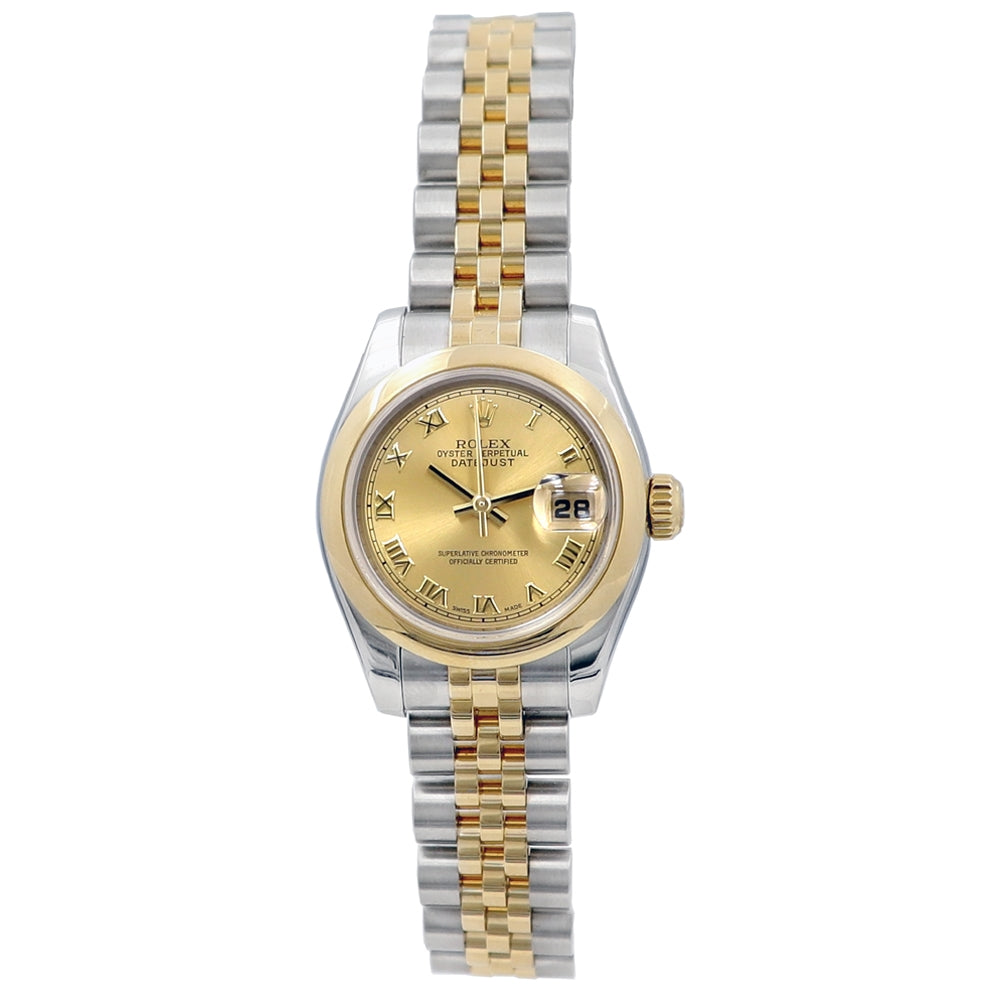 26mm Rolex 18k Yellow Gold and Stainless Steel Oyster Perpetual Datejust Watch