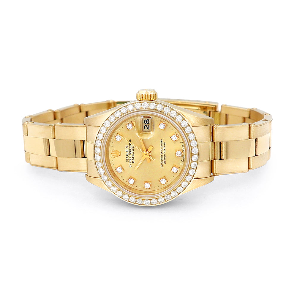 26mm 18k Yellow Gold Rolex Watch 69178