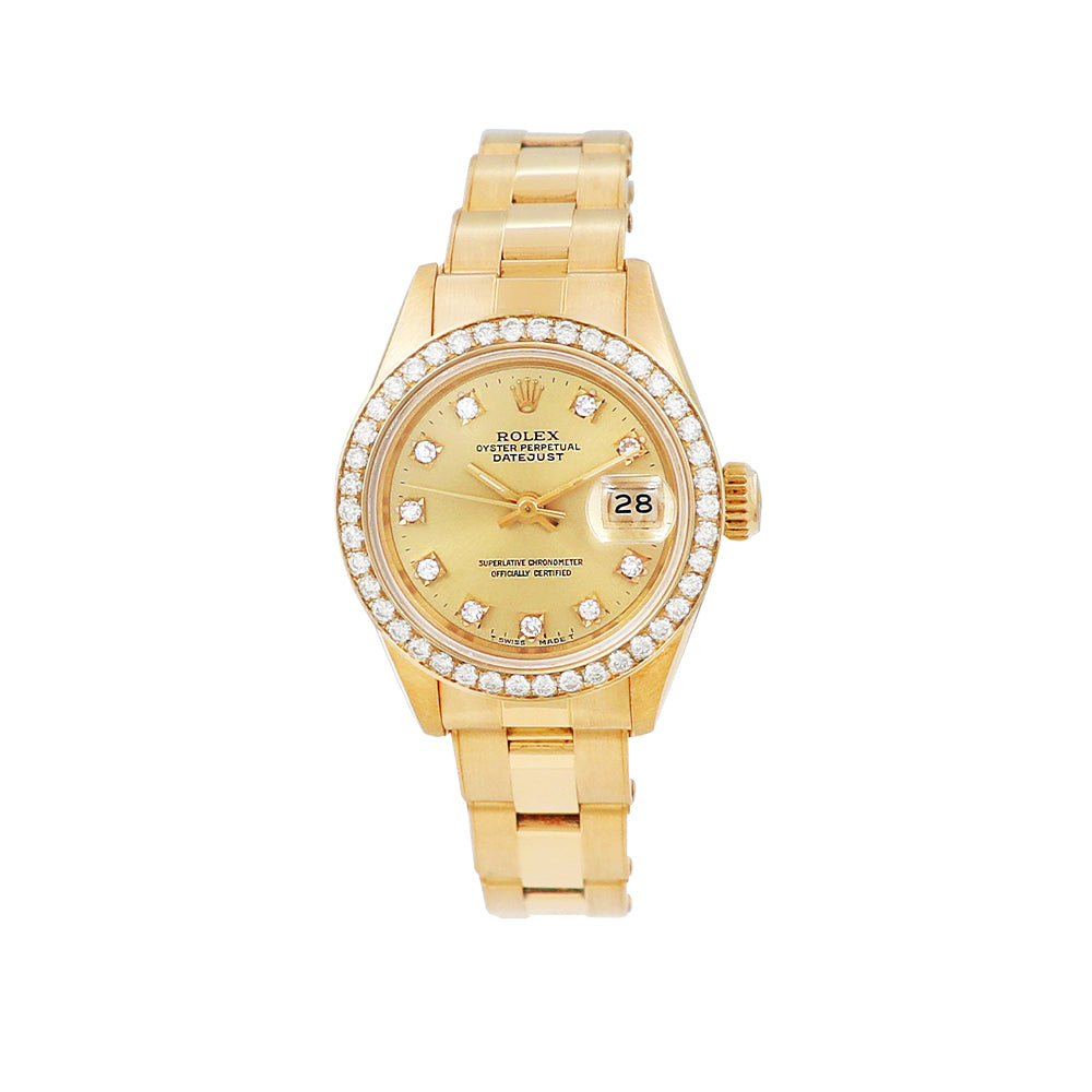 26mm 18k Yellow Gold Rolex Watch 69178