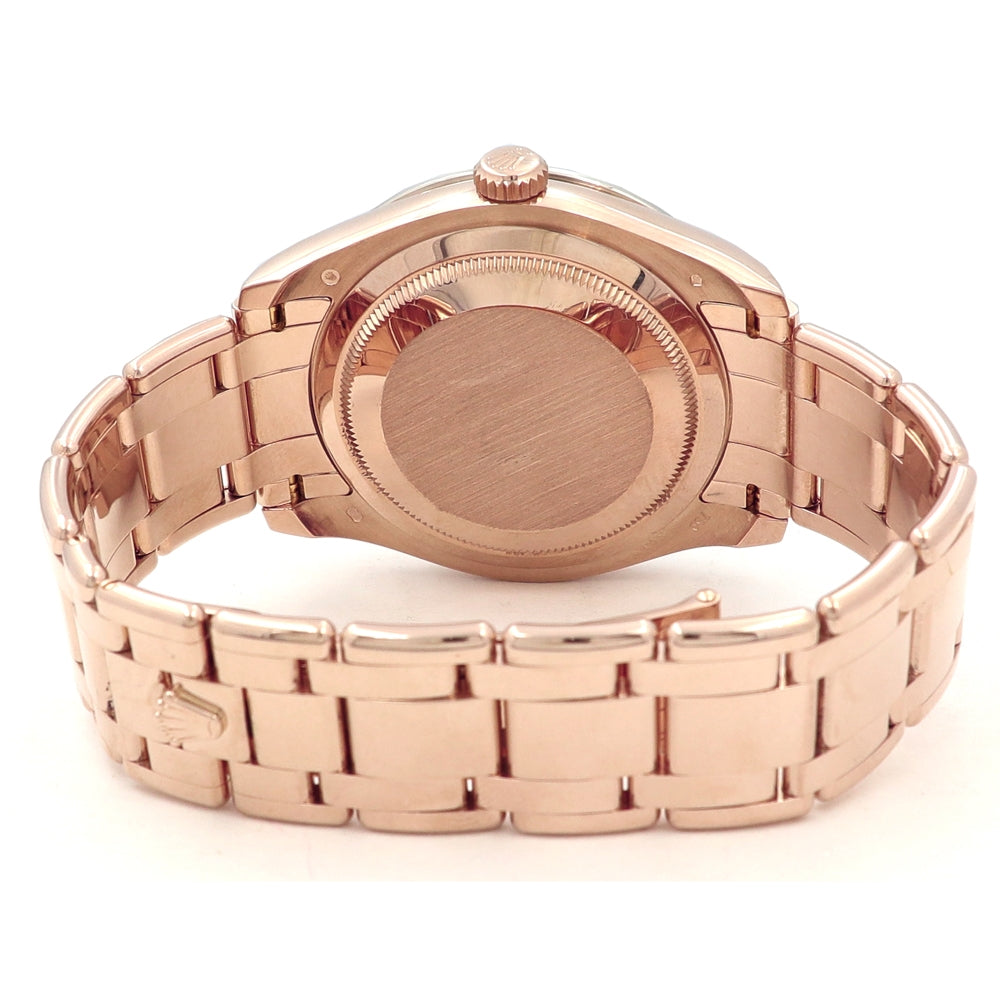 39mm Rolex 18k Rose Gold Oyster Perpetual Datejust Pearlmaster Watch