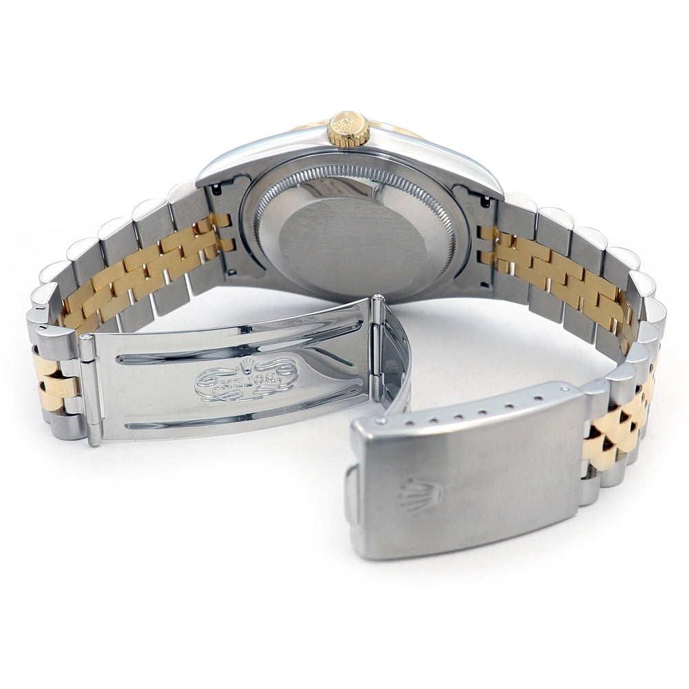 36mm Rolex 18K Yellow Gold & Stainless Steel Oyster Perpetual Datejust Watch