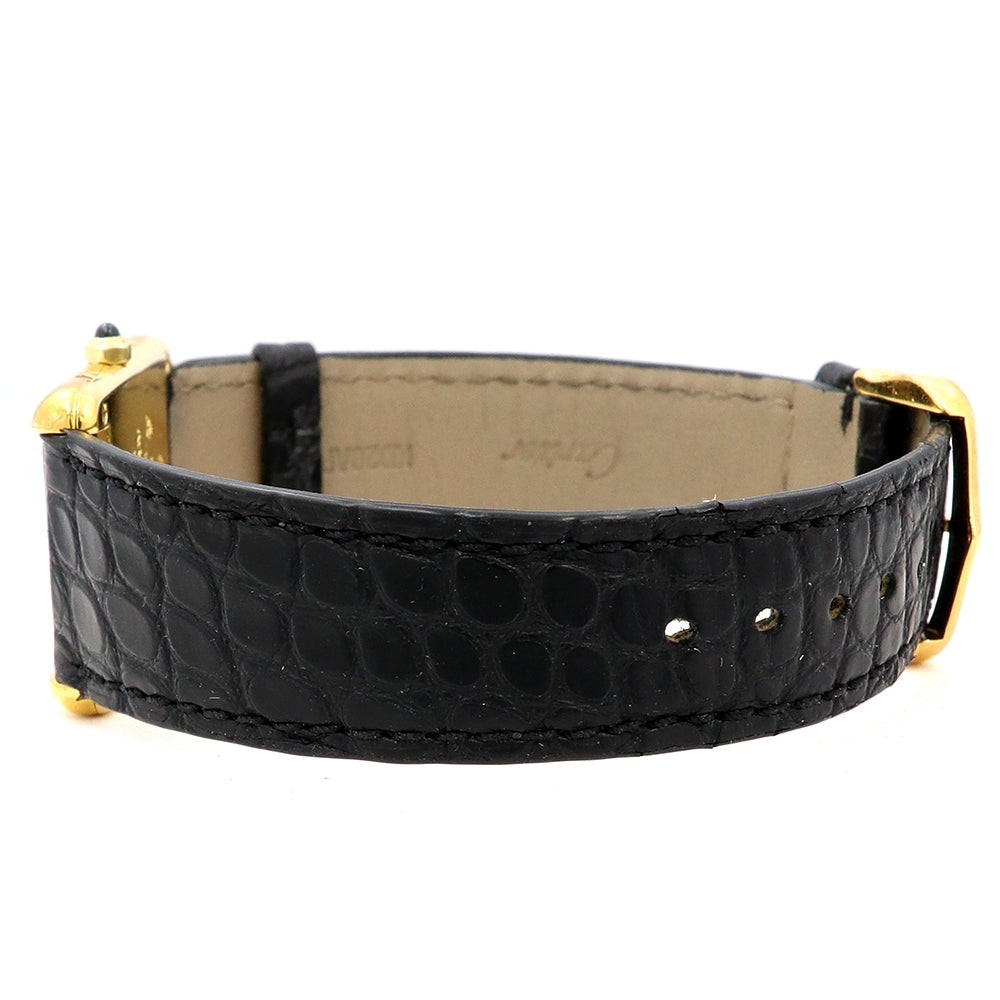 Ladies Cartier Stainless Steel Gold-Plated Tank Vermeil Argent Watch