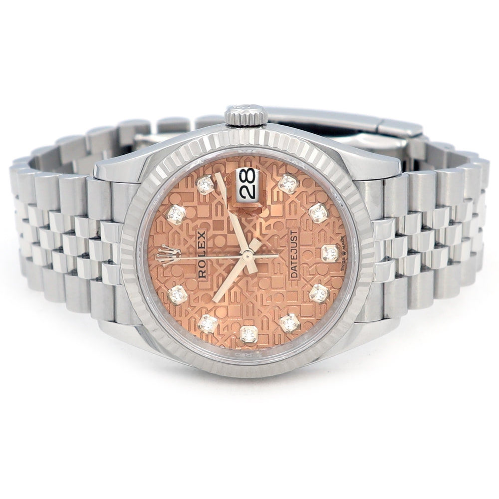 36mm Rolex Stainless Steel Oyster Perpetual Datejust Watch