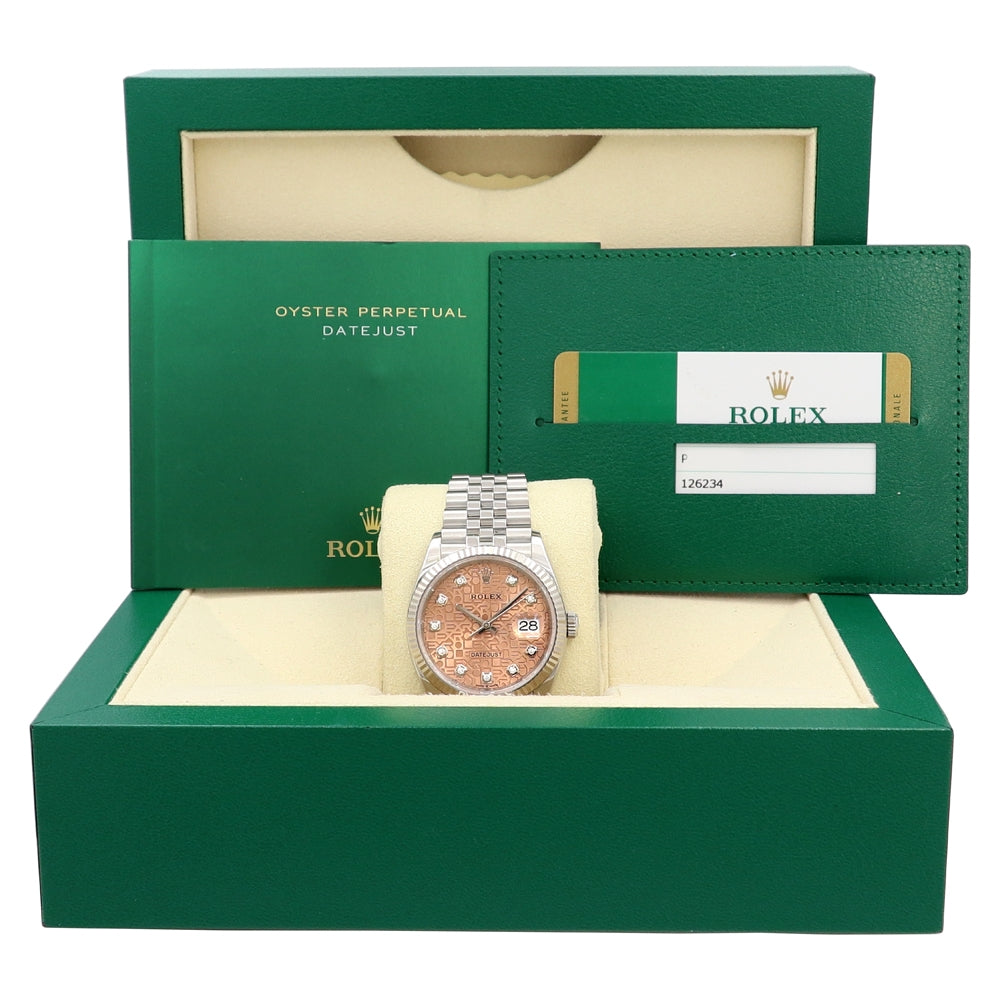 36mm Rolex Stainless Steel Oyster Perpetual Datejust Watch