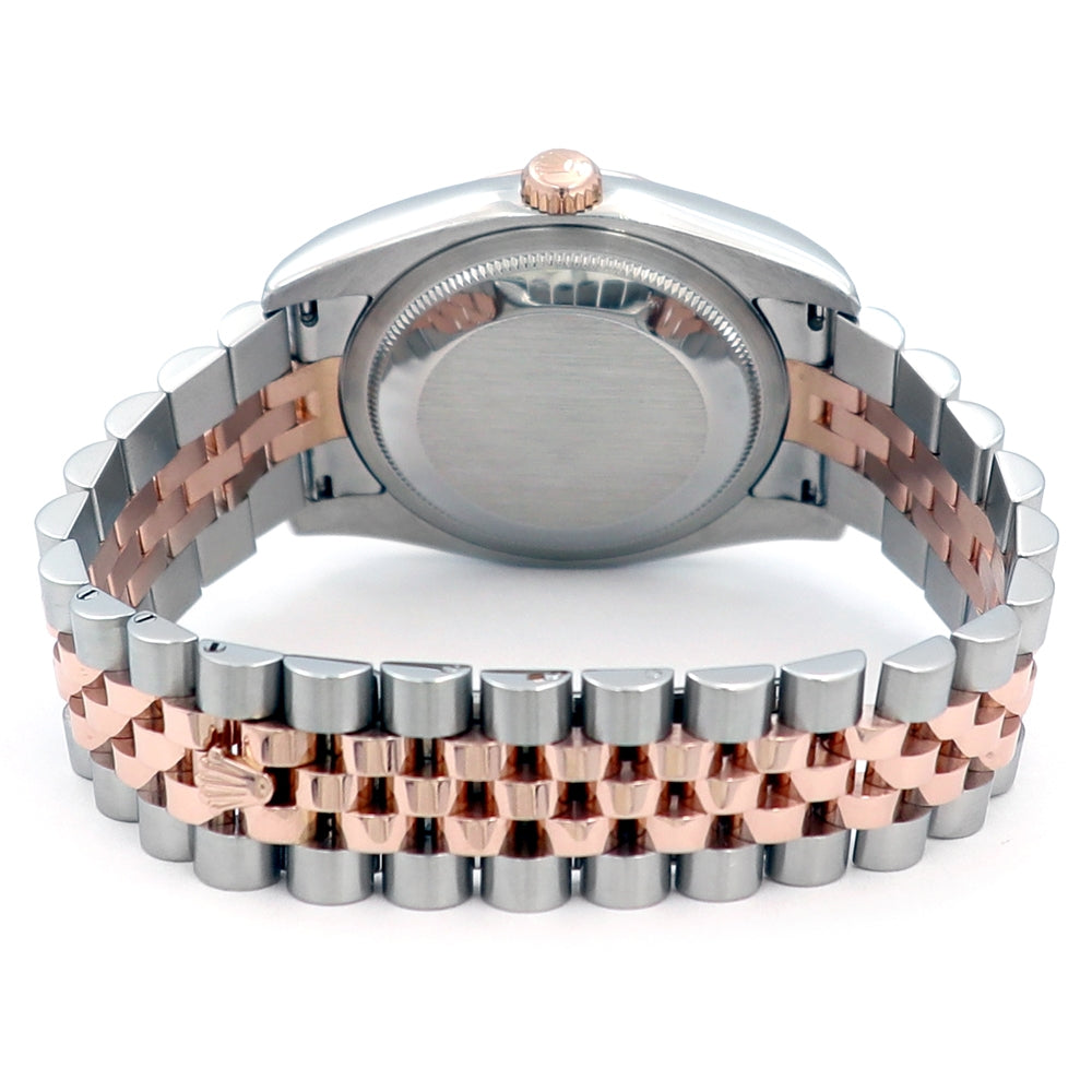 36mm Rolex 18k Rose Gold and Stainless Steel Oyster Perpetual Datejust Watch