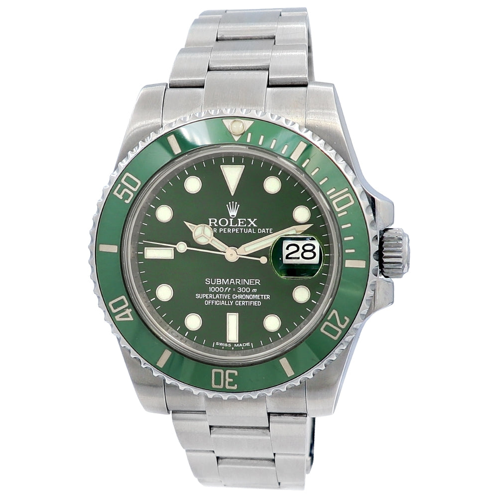 40mm Rolex Stainless Steel Oyster Perpetual Submariner Date "Hulk" Watch
