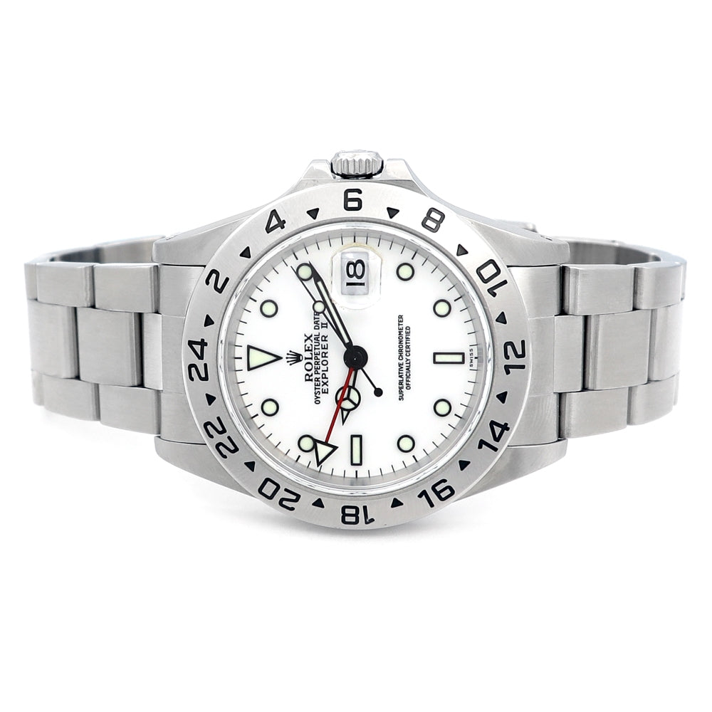 40mm Rolex Stainless Steel Oyster Perpetual Explorer II Watch