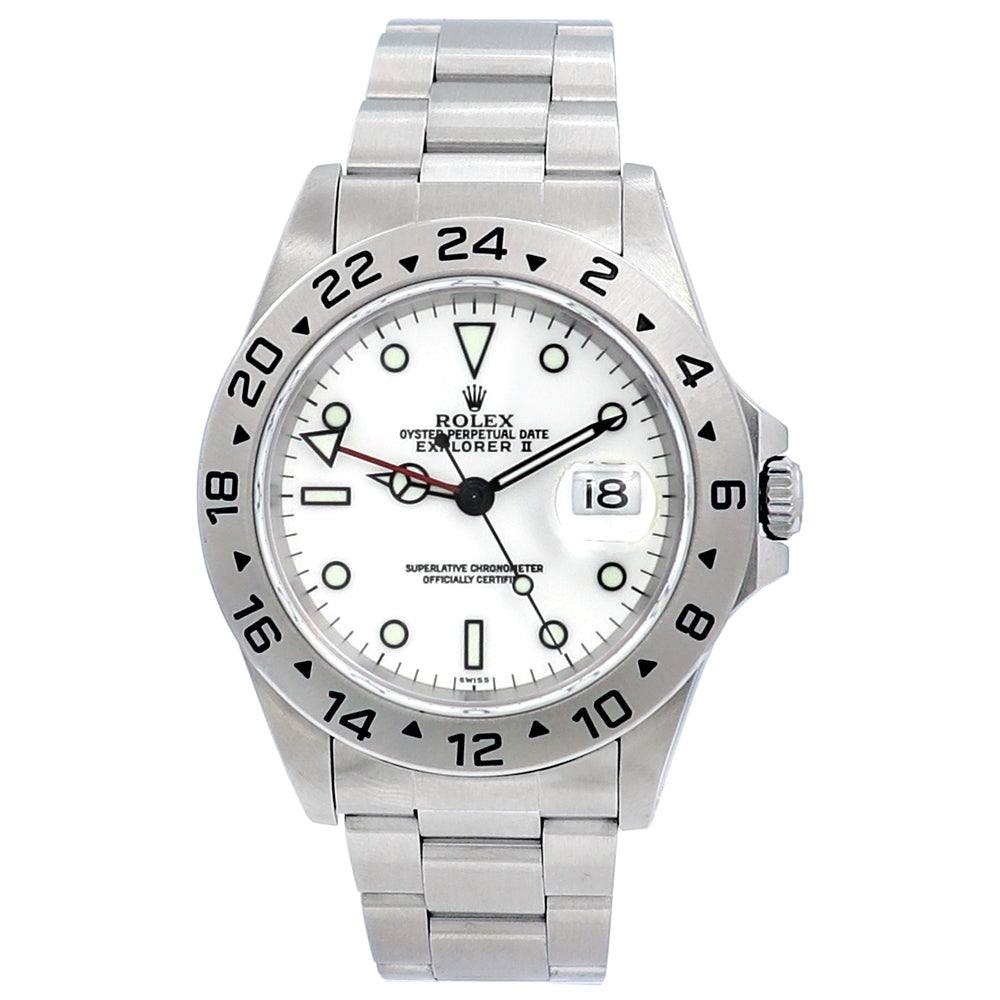 40mm Rolex Stainless Steel Oyster Perpetual Explorer II Watch