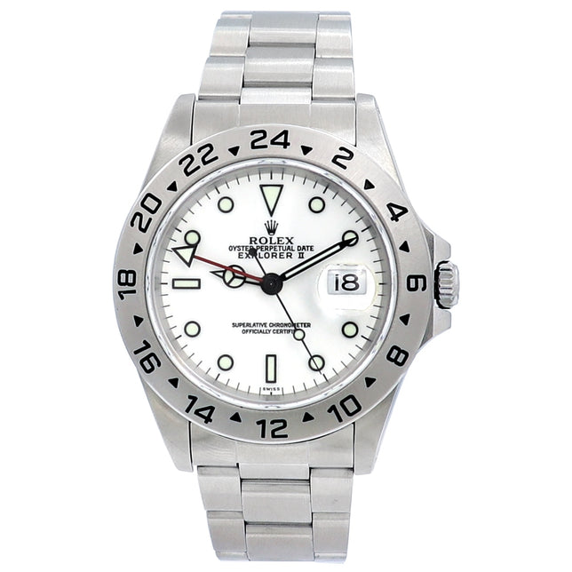 40mm Rolex Stainless Steel Oyster Perpetual Explorer II Watch