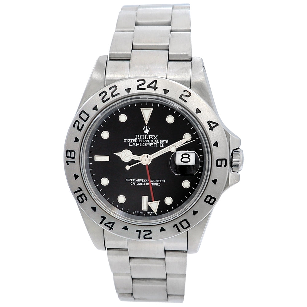 40mm Rolex Stainless Steel Oyster Perpetual Explorer II Watch