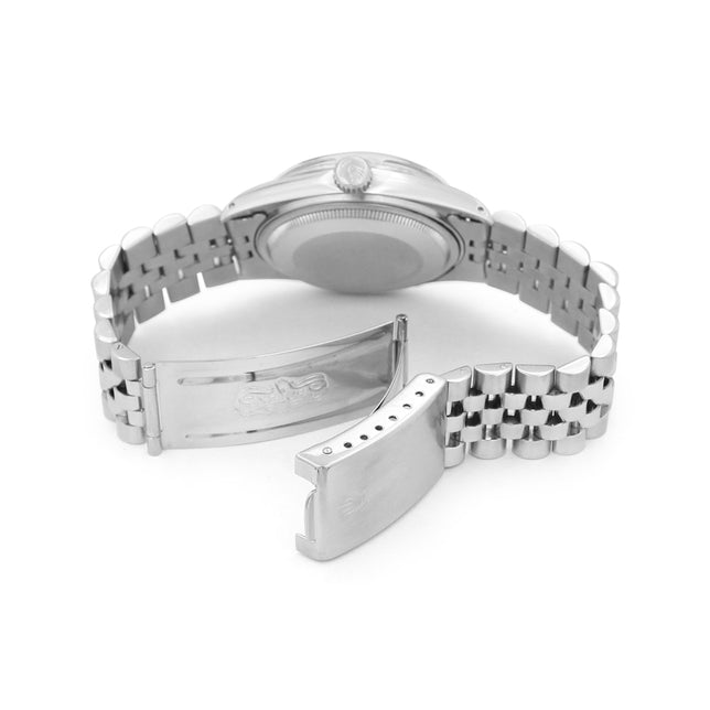 36mm Rolex Stainless Steel Datejust Watch White Roman Numeral Dial