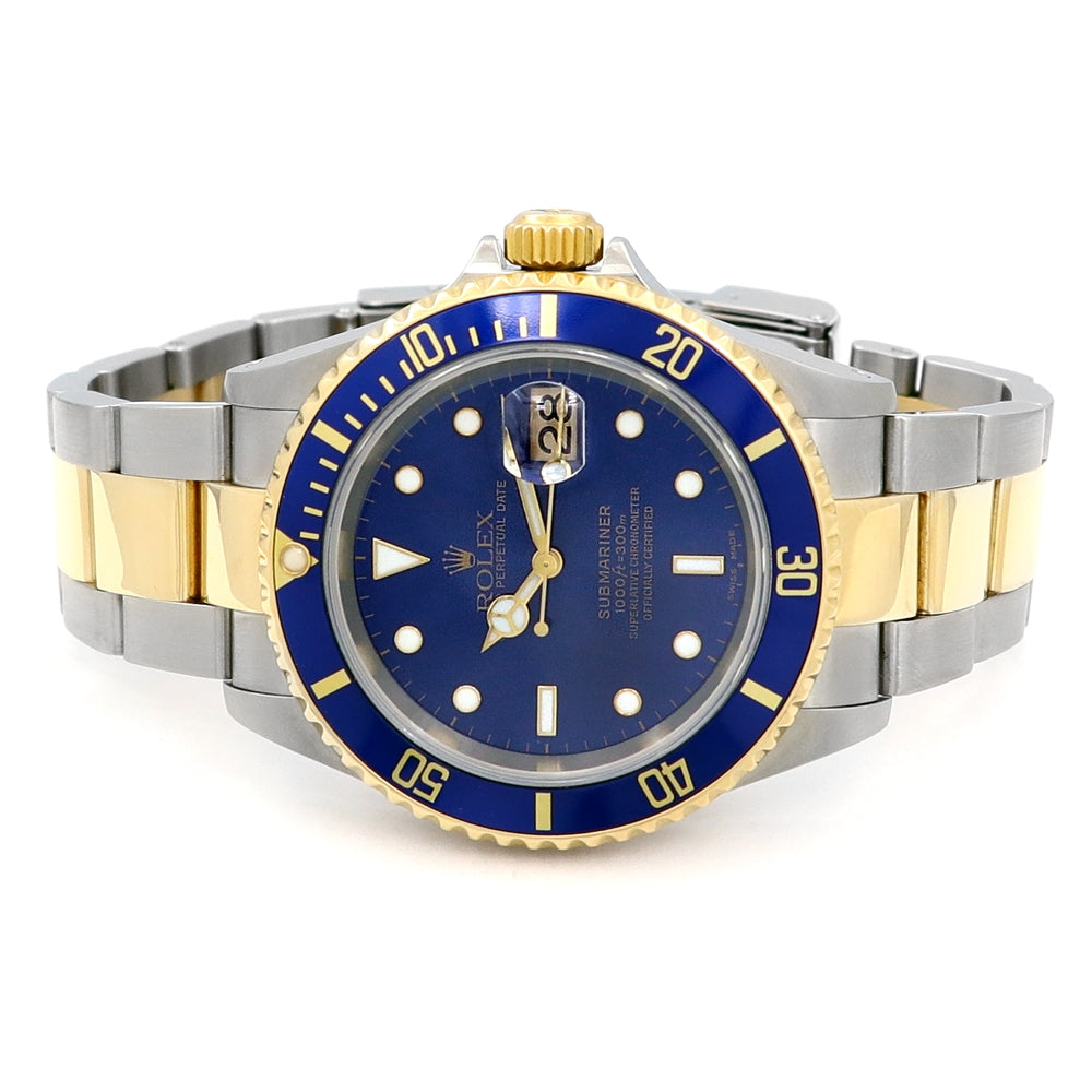 40mm Rolex 18K Yellow Gold & Stainless Steel Submariner Date Watch