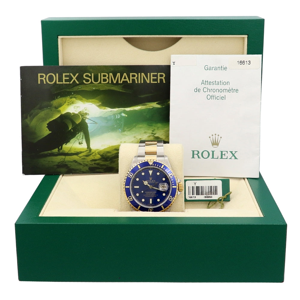 40mm Rolex 18K Yellow Gold & Stainless Steel Submariner Date Watch