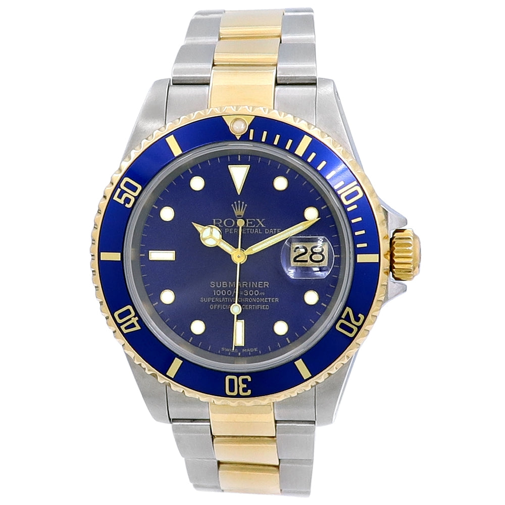 40mm Rolex 18K Yellow Gold & Stainless Steel Submariner Date Watch