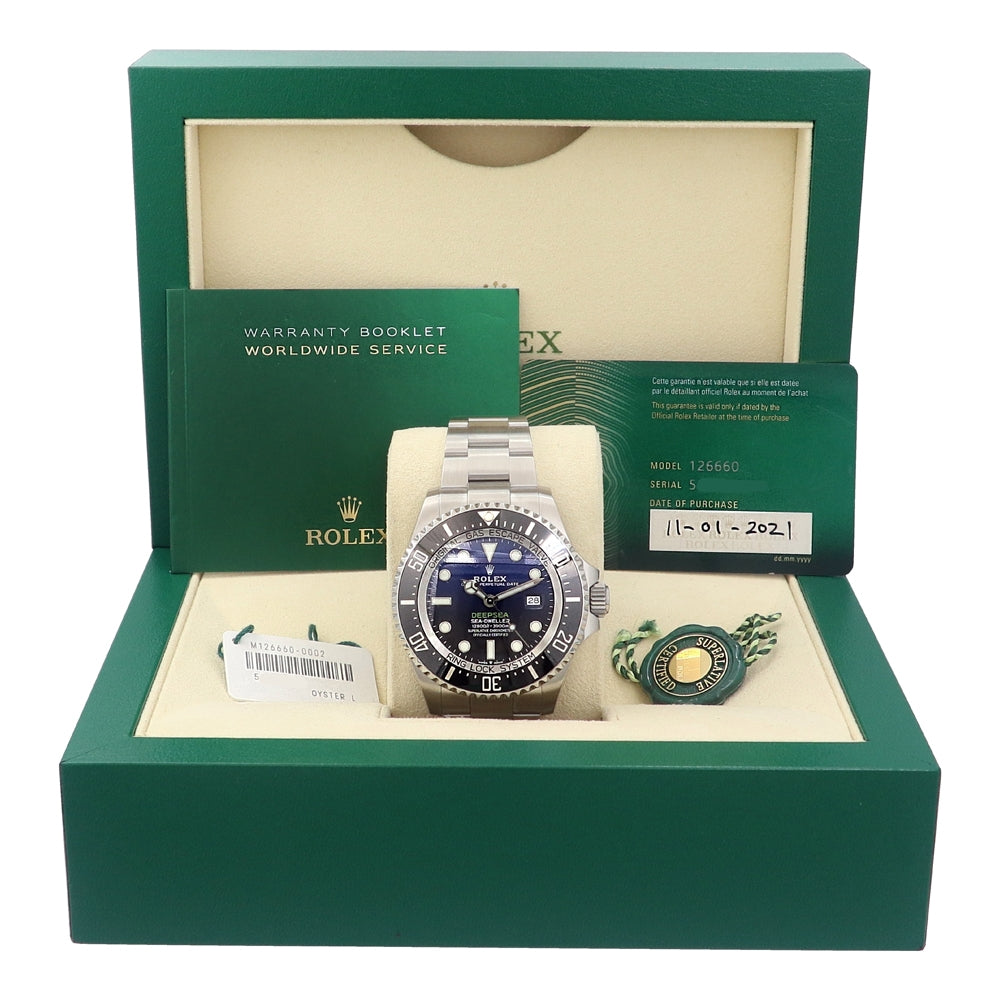 44mm Rolex Stainless Steel Oyster Perpetual Sea-Dweller Deepsea Watch