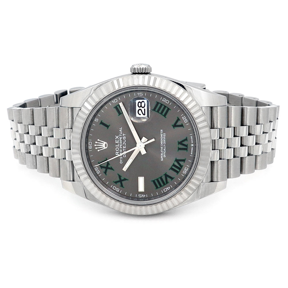 Rolex Stainless Steel Datejust 41 Wimbledon Watch