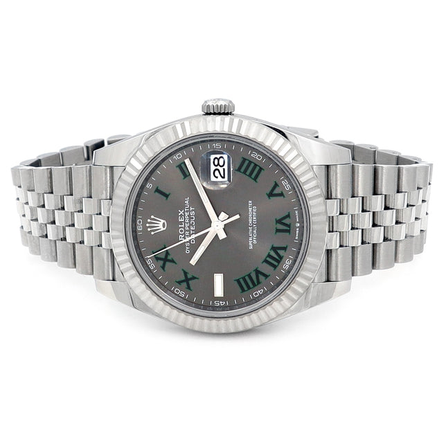 Rolex Stainless Steel Datejust 41 Wimbledon Watch