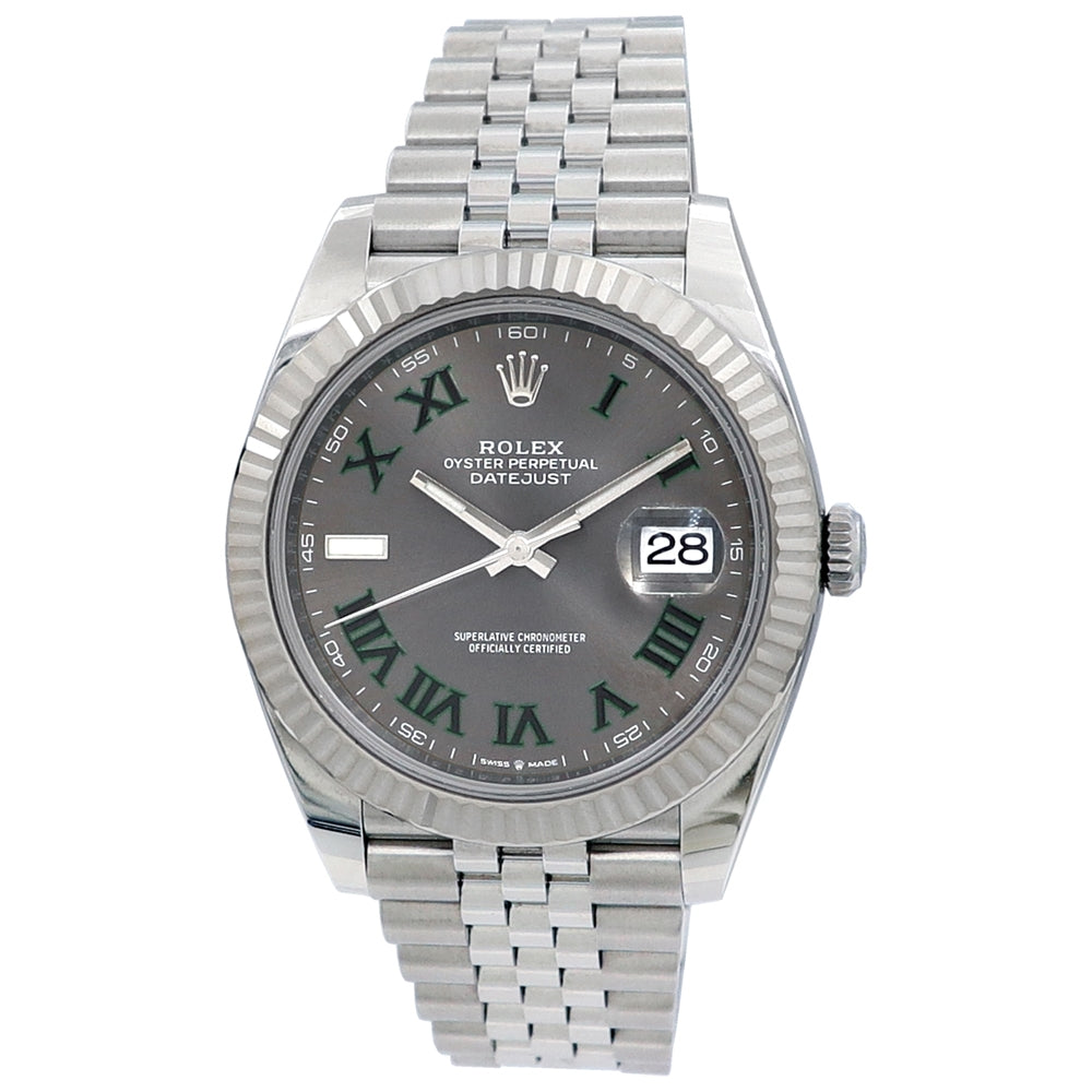 Rolex Stainless Steel Datejust 41 Wimbledon Watch