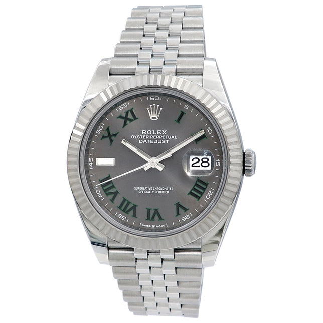 Rolex Stainless Steel Datejust 41 Wimbledon Watch