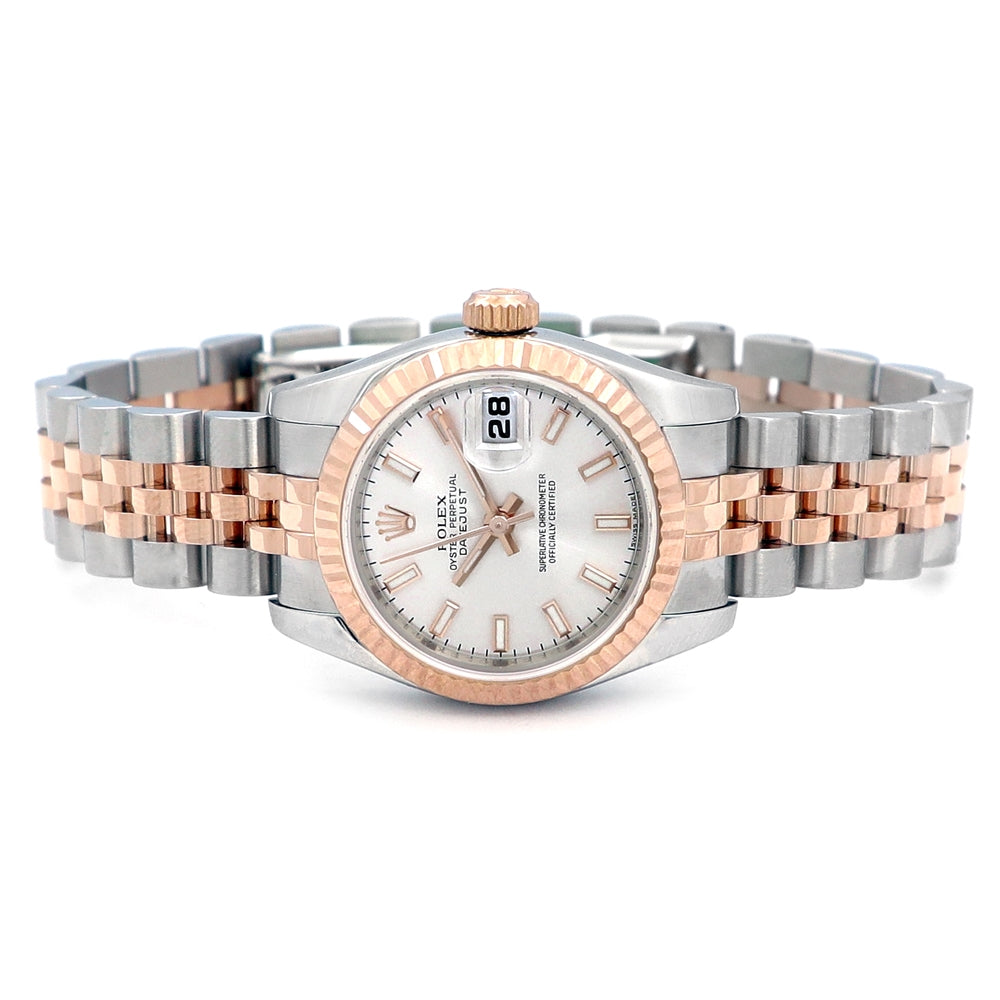26mm Rolex 18K Rose Gold and Stainless Steel Lady-Datejust Watch