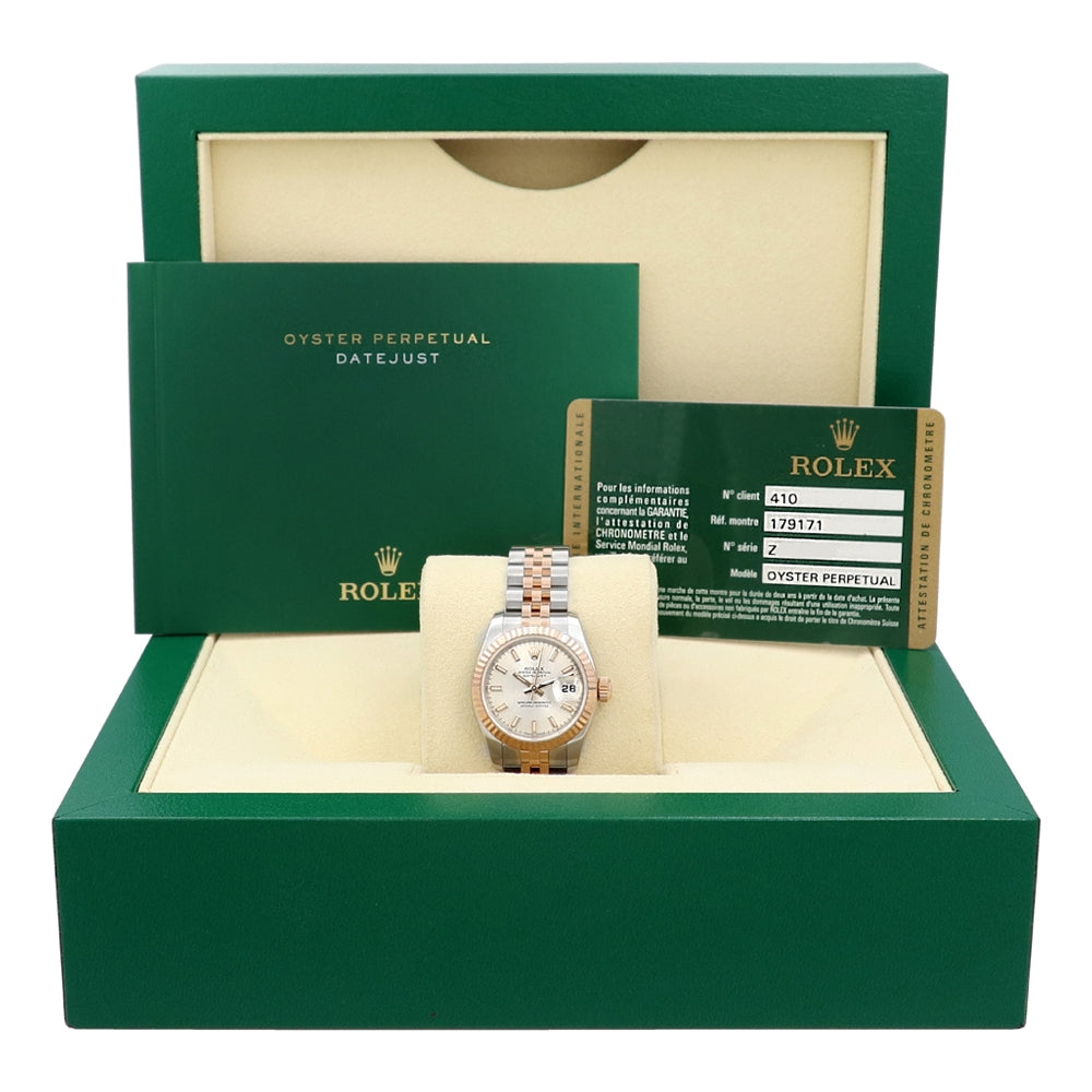 26mm Rolex 18K Rose Gold and Stainless Steel Lady-Datejust Watch