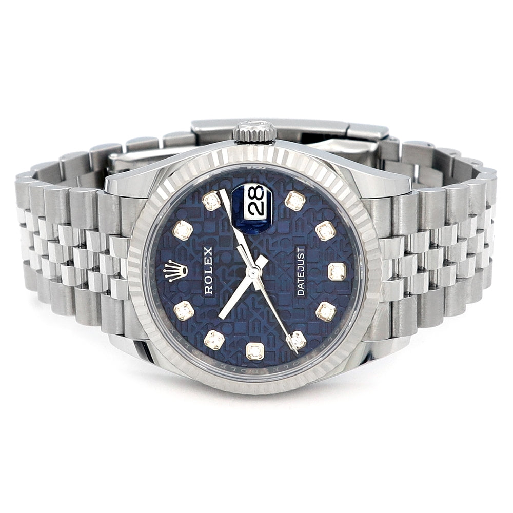 36mm Rolex Stainless Steel Datejust Watch