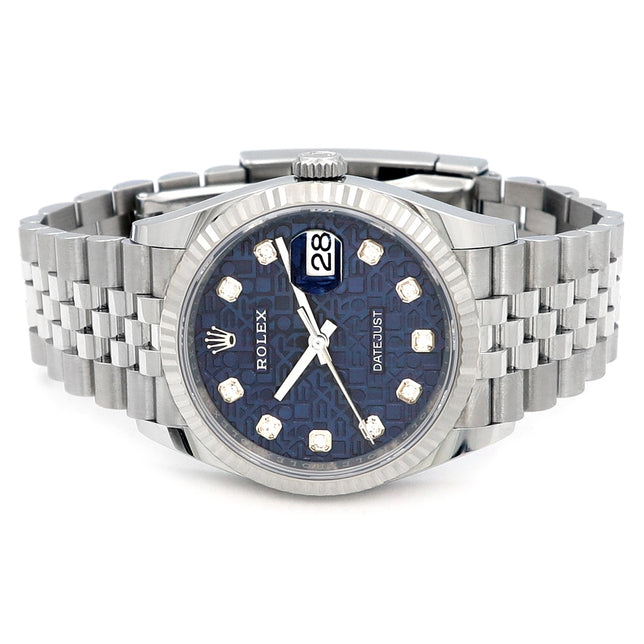 36mm Rolex Stainless Steel Datejust Watch