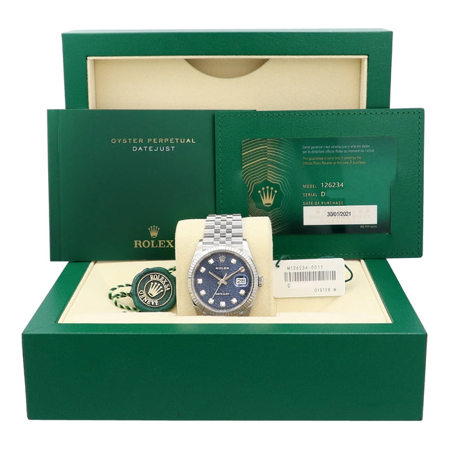 36mm Rolex Stainless Steel Datejust Watch
