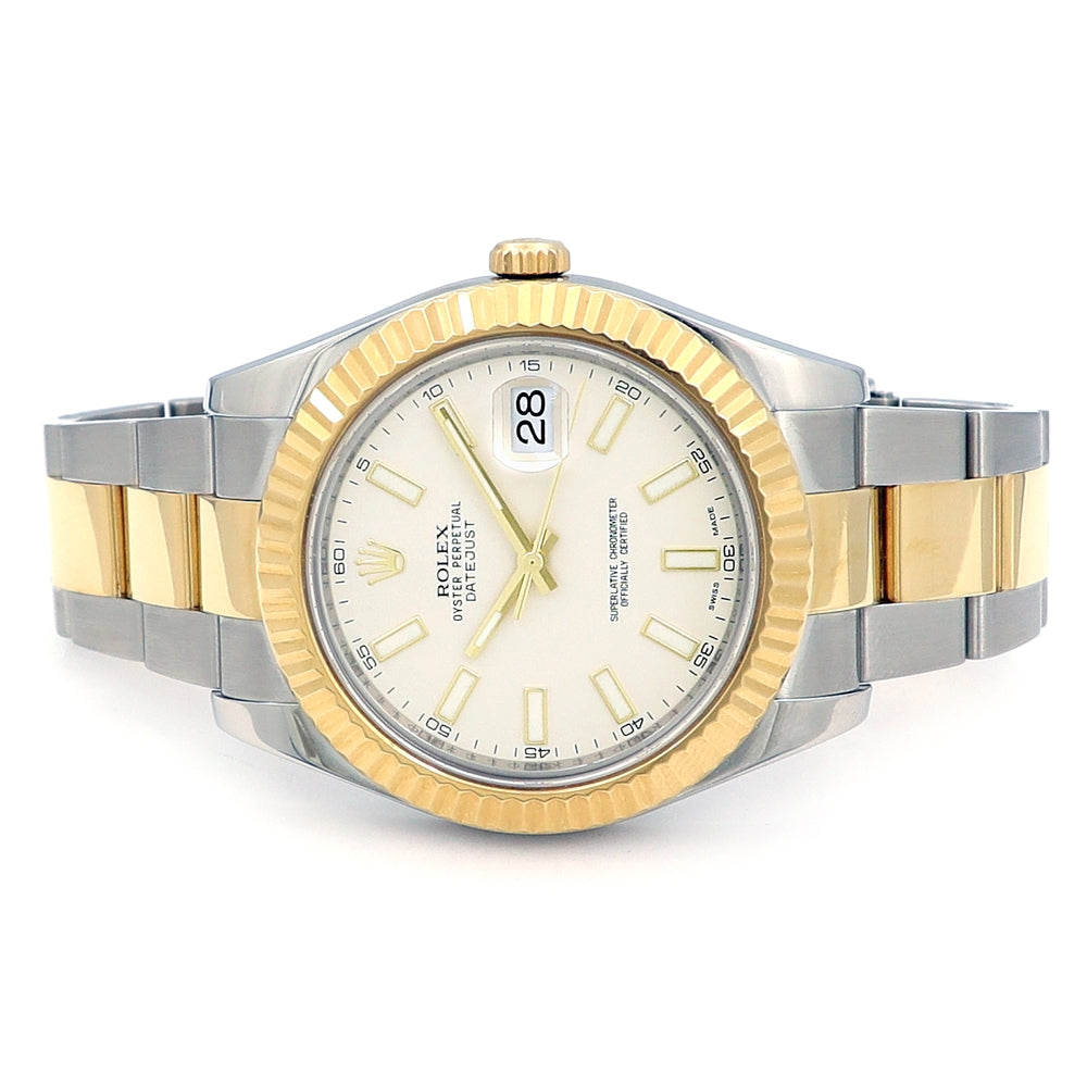 41mm Rolex 18k Yellow Gold and Stainless Steel Datejust II Watch