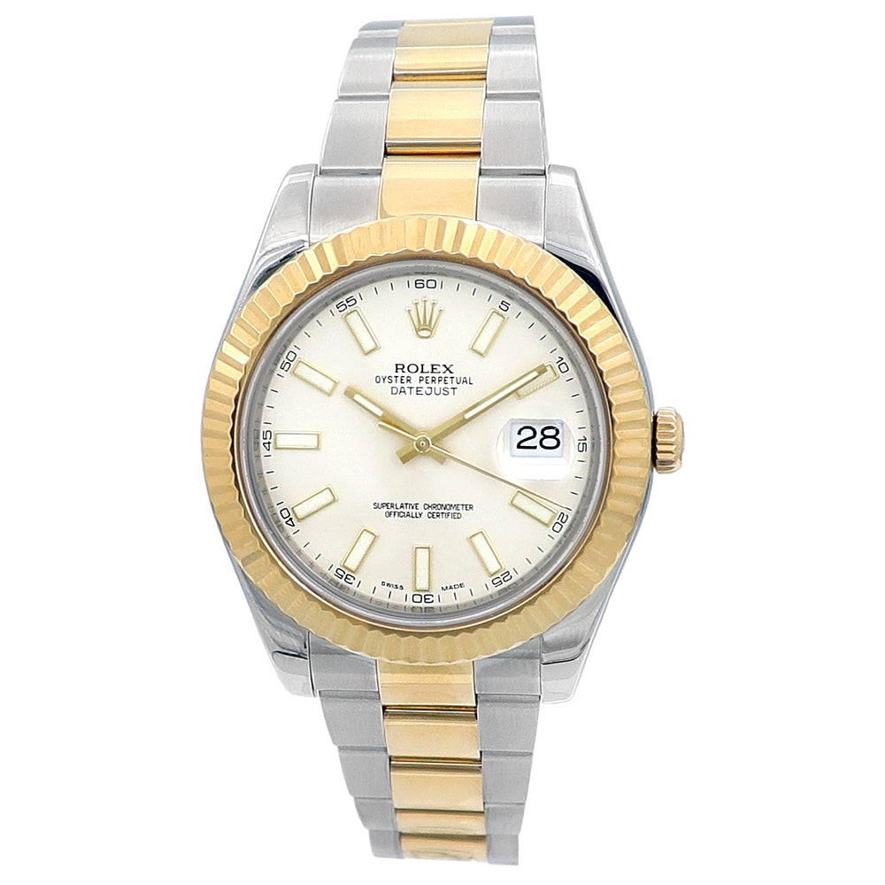41mm Rolex 18k Yellow Gold and Stainless Steel Datejust II Watch