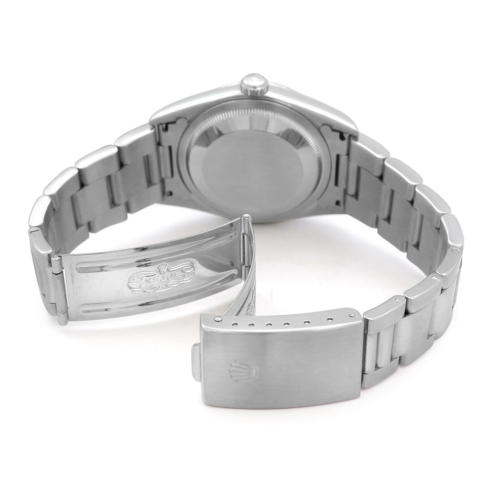 36mm Rolex Stainless Steel Datejust Watch Blue Dial 16200