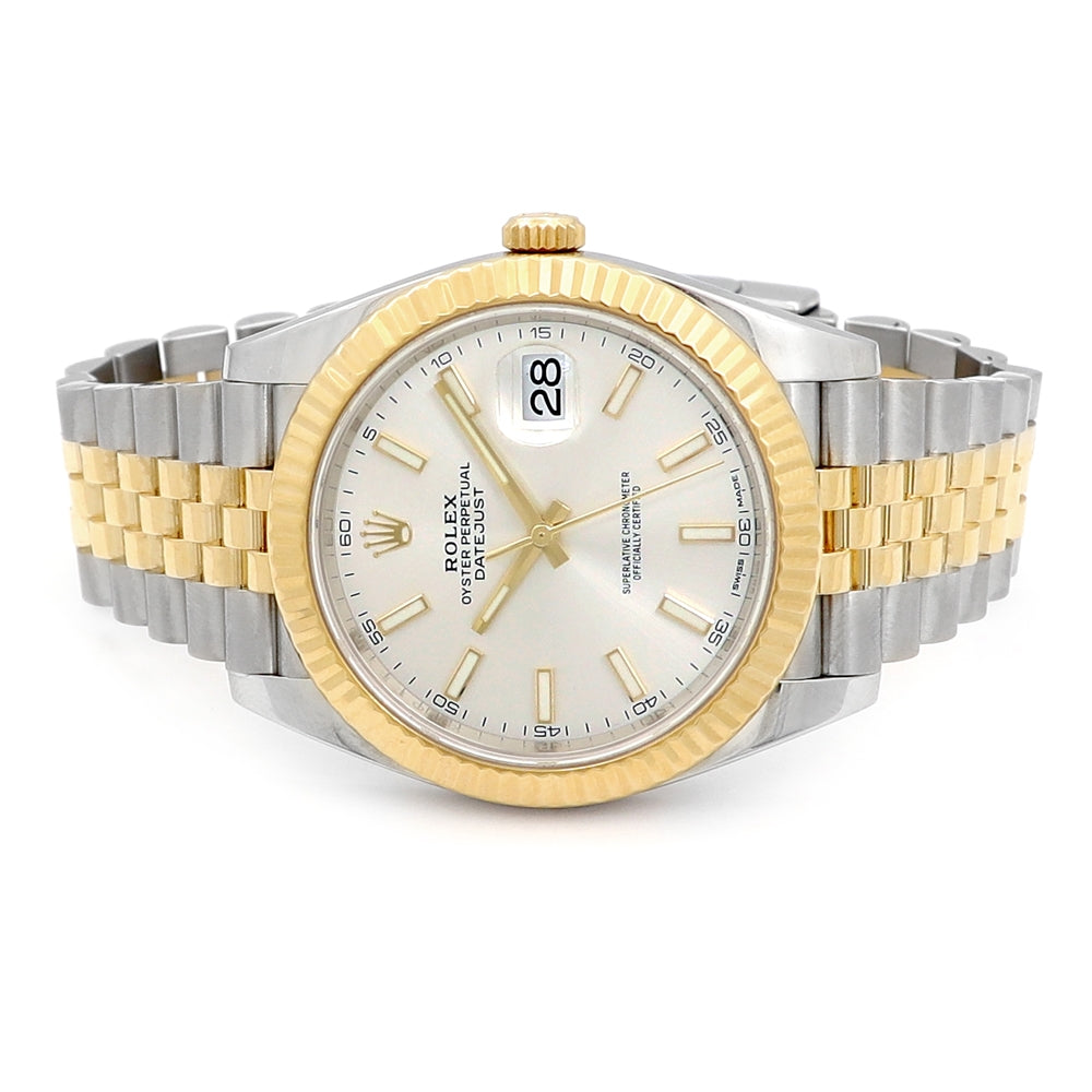 41mm Rolex 18k Yellow Gold and Stainless Steel Datejust 41 Watch 126333