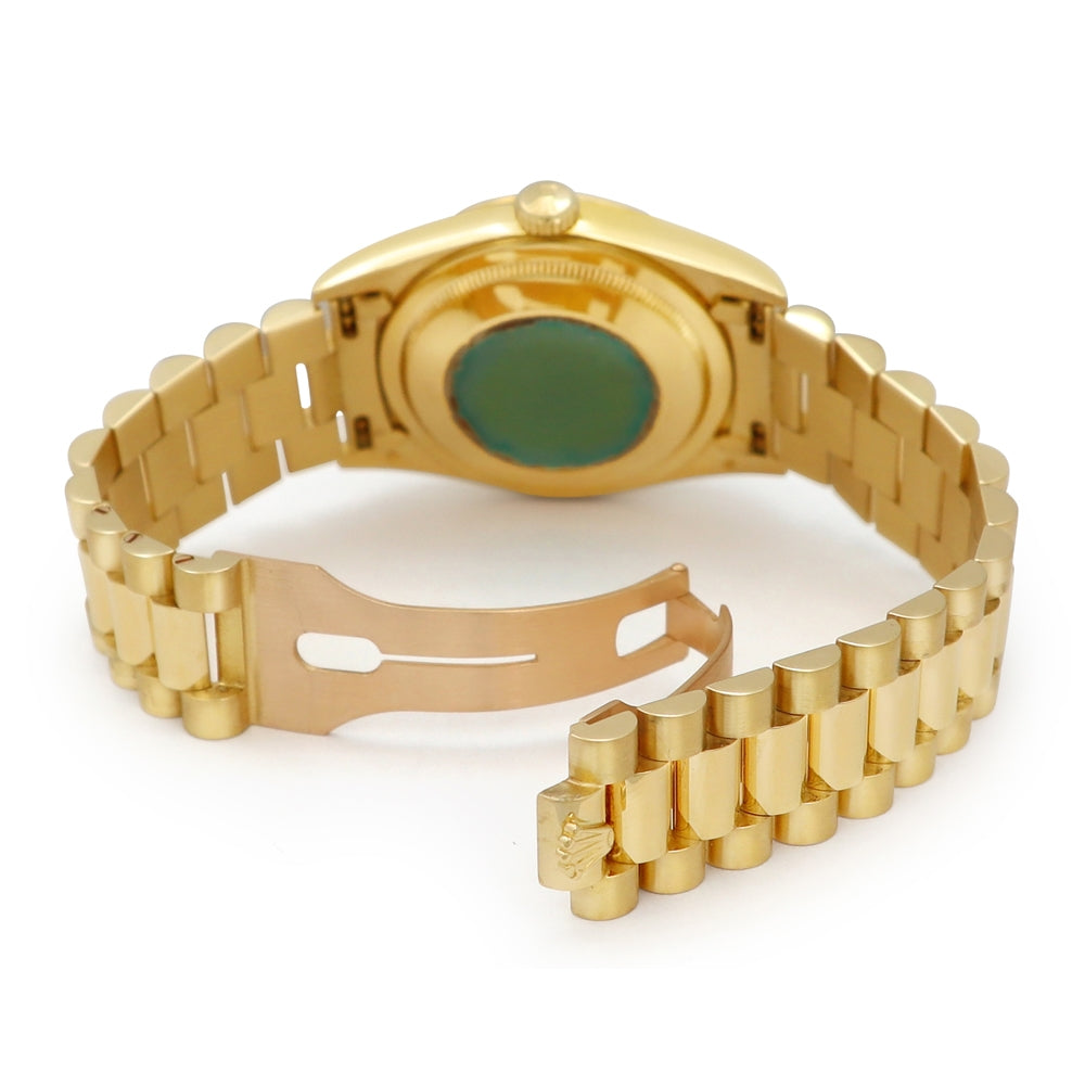 36mm Rolex 18K Yellow Gold Day-Date 18238 Watch Diamond Dial