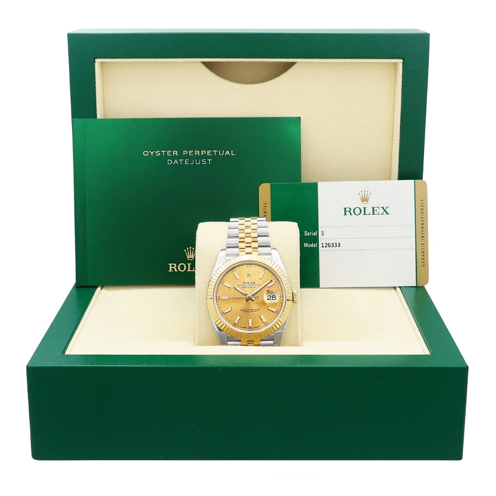 18K Yellow Gold and Stainless Steel Datejust 41 #126333