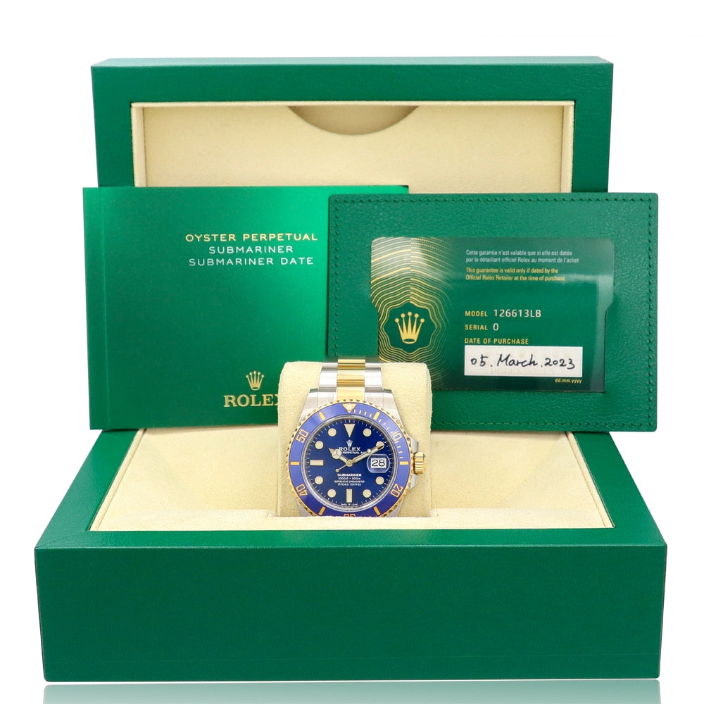 ROLEX 41MM 18K YG AND STAINLESS STEEL SUBMARINER DATE 126613