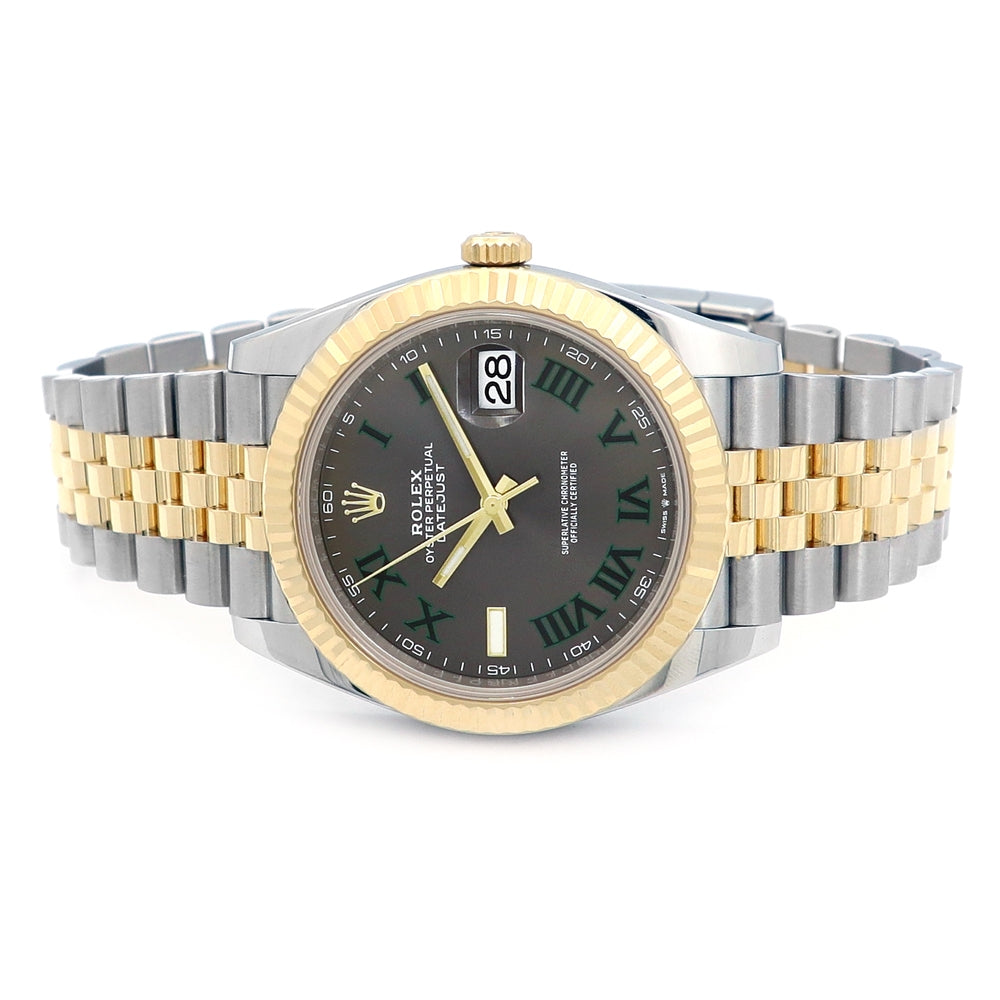 41MM 18K Yellow Gold and Stainless Steel Datejust 41 Wimbledon