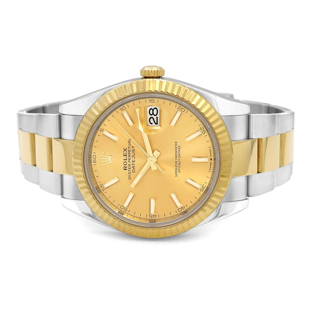 41MM 18K Yellow Gold and Stainless Steel Datejust 41 Watch 126333