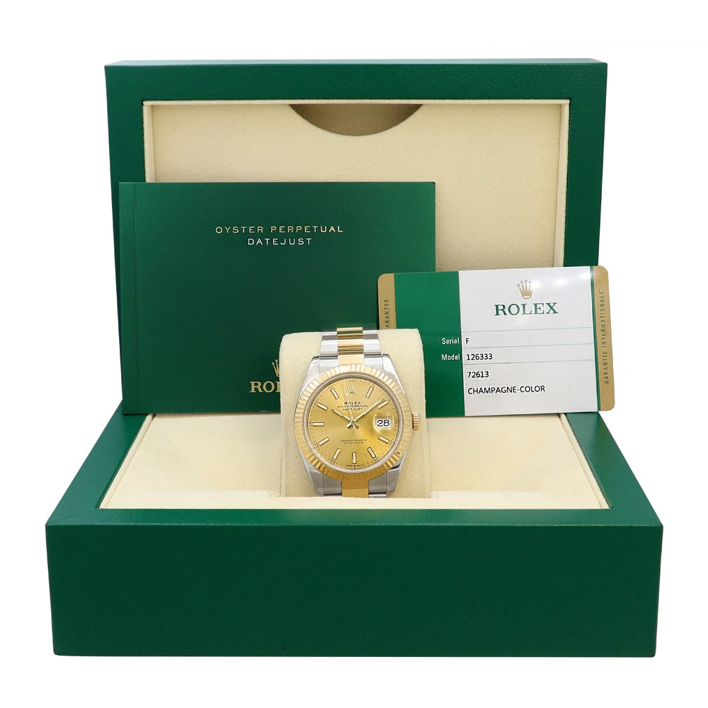 41MM 18K Yellow Gold and Stainless Steel Datejust 41 Watch 126333