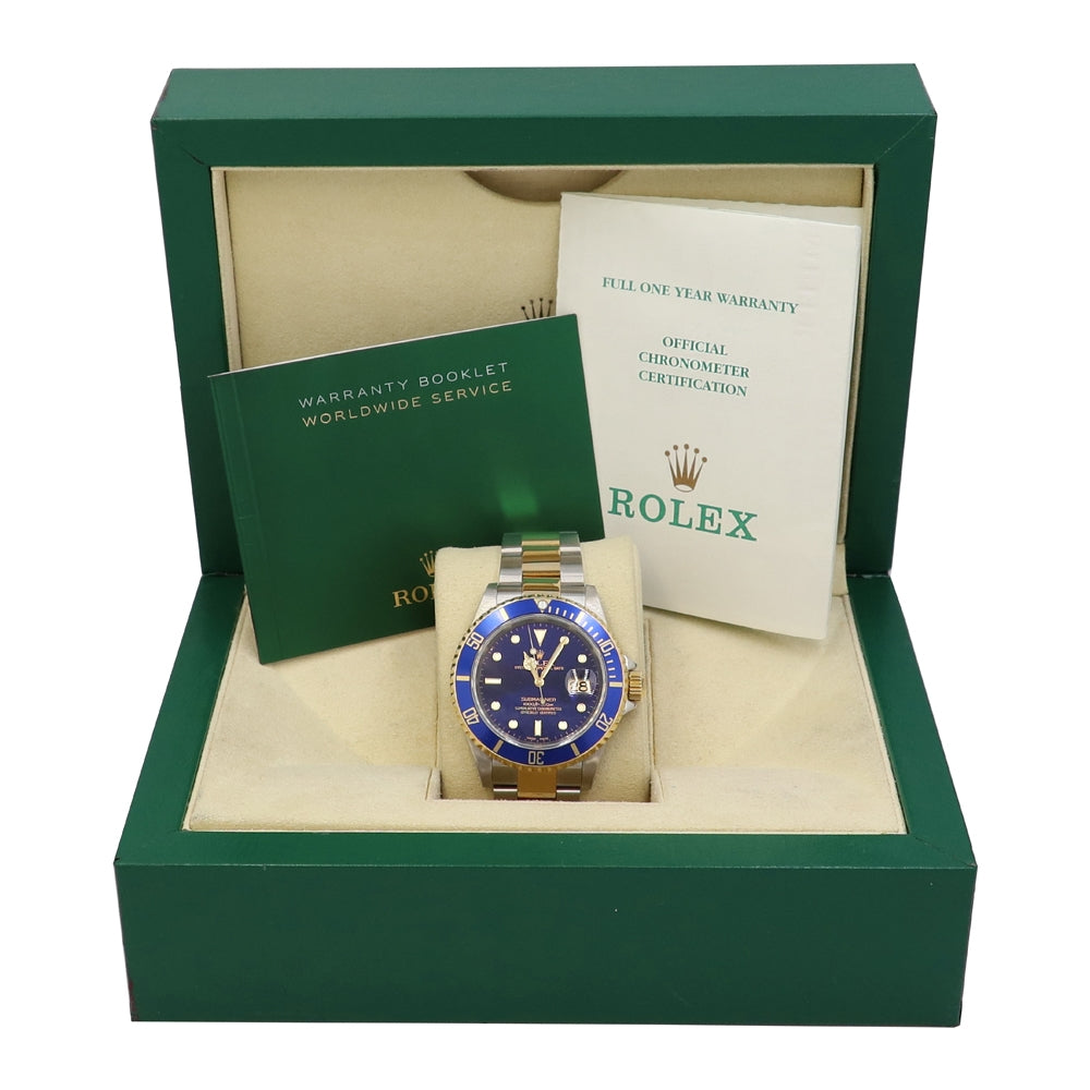 40mm Rolex 18k Yellow Gold and Stainless Steel Submariner Date Watch