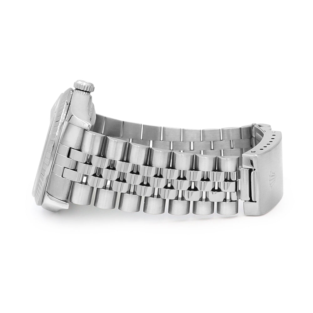 36mm Rolex Stainless Steel Datejust Watch Silver Roman Numeral Dial