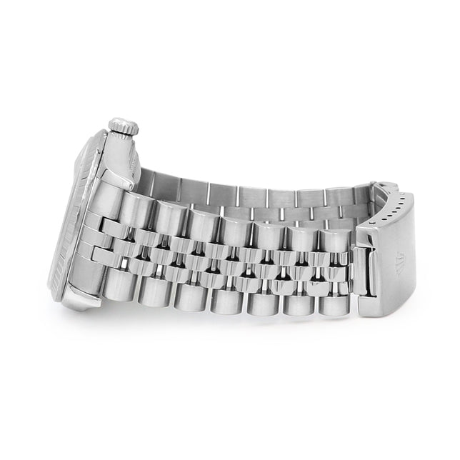 36mm Rolex Stainless Steel Datejust Watch Silver Roman Numeral Dial