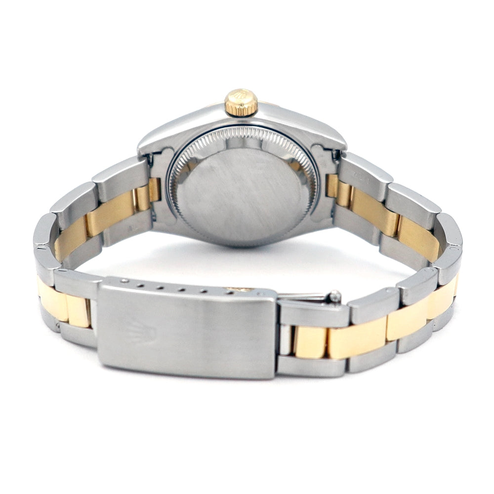 26mm Rolex 18K Yellow Gold and Stainless Steel Datejust Watch White Diamond Dial