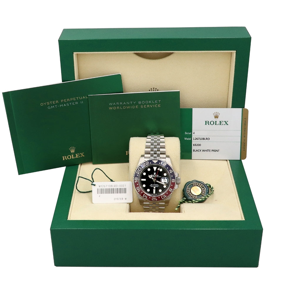 40mm Rolex Stainless Steel GMT-Master II Pepsi Watch