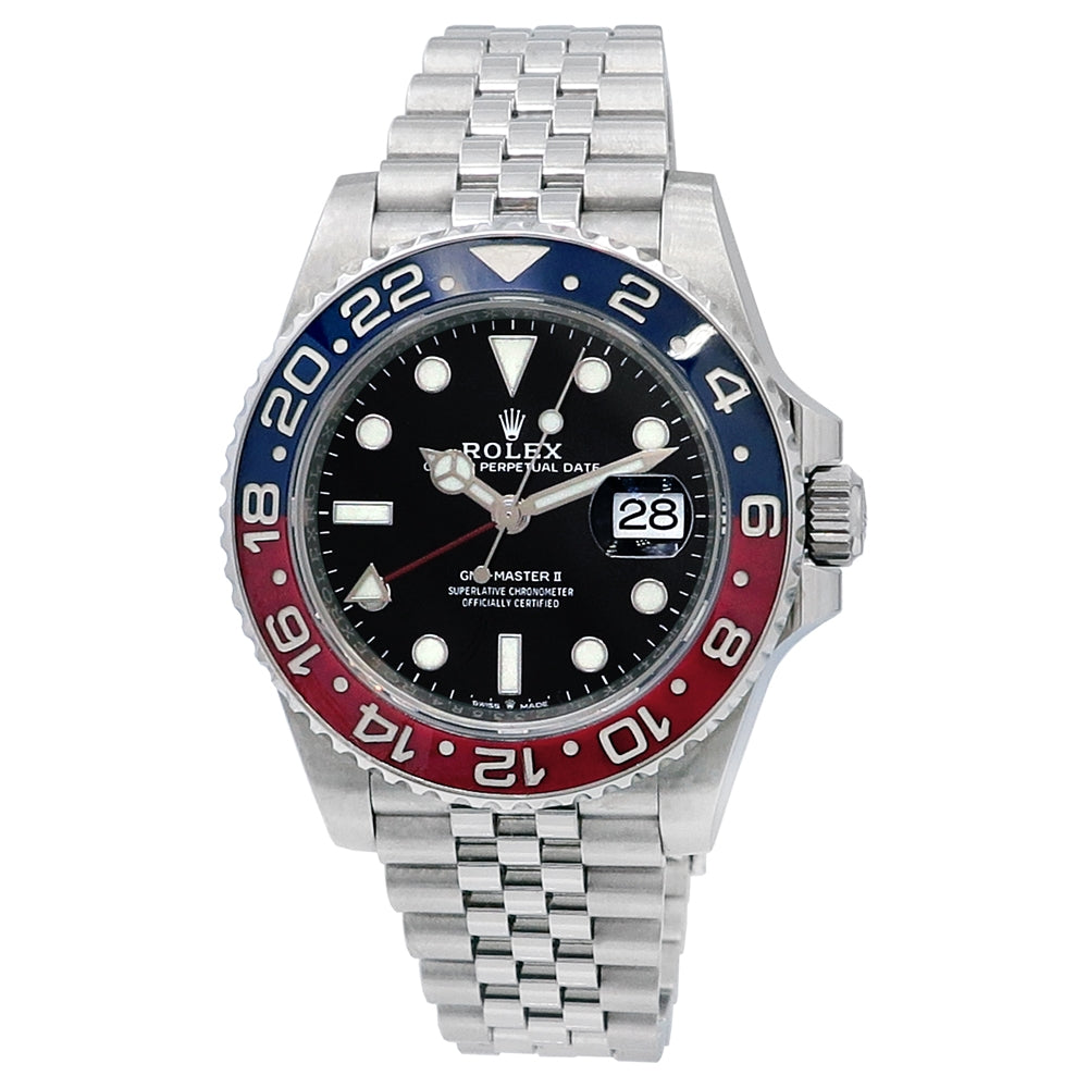 40mm Rolex Stainless Steel GMT-Master II Pepsi Watch
