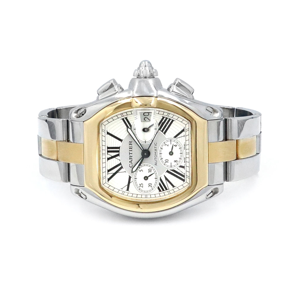 42mm Cartier 18k Yellow Gold and Stainless Steel Roadster Watch