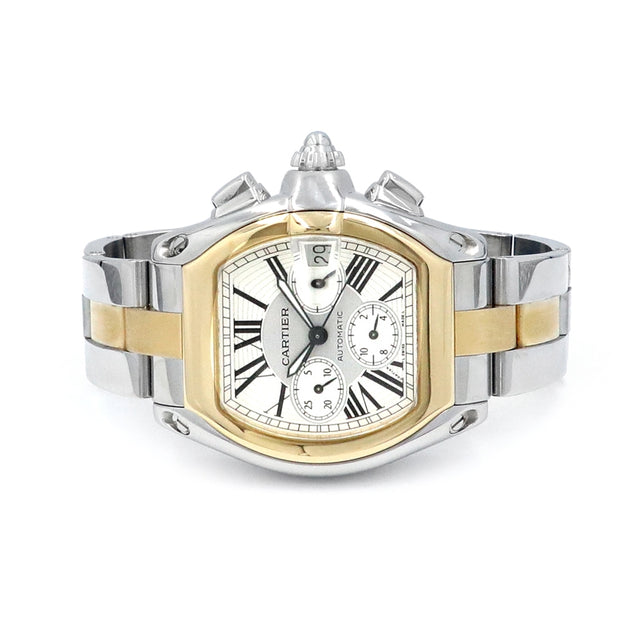 42mm Cartier 18k Yellow Gold and Stainless Steel Roadster Watch