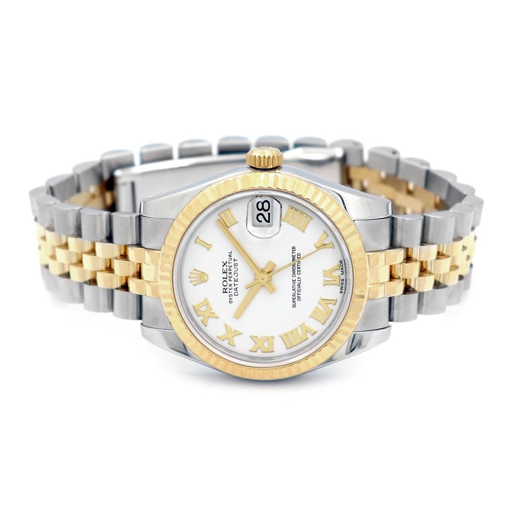 31mm Rolex 18K Yellow Gold and Stainless Steel Datejust Watch